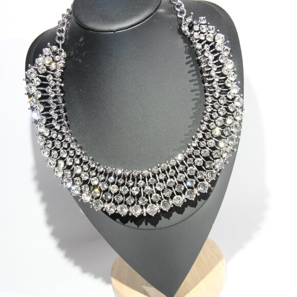 Zara Jewelry - ZARA Limited Edition Sparkling Art Deco Sparkling Crystal Necklace
